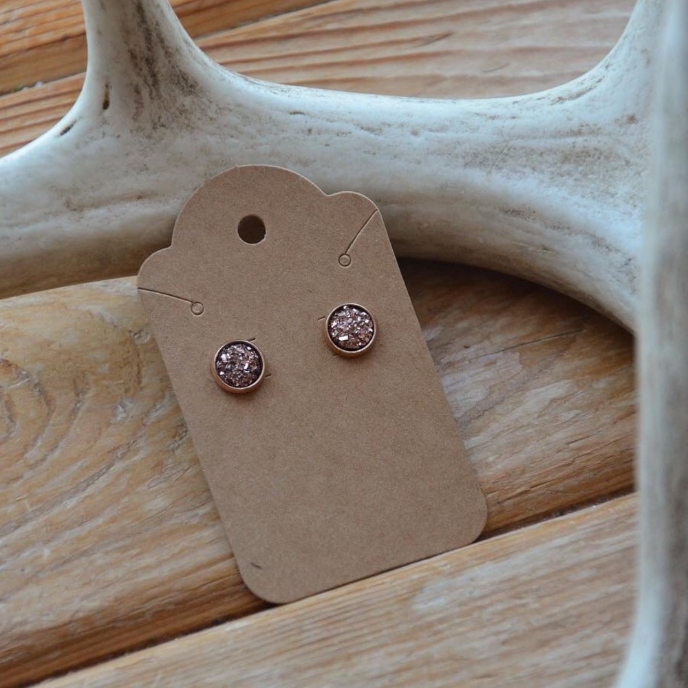 Rose Gold Stainless Steel Studs